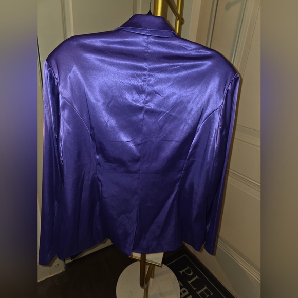 Purple Women's Blazer Nwt 2x Pit To Pit 24 Plus - Picture 2 of 6